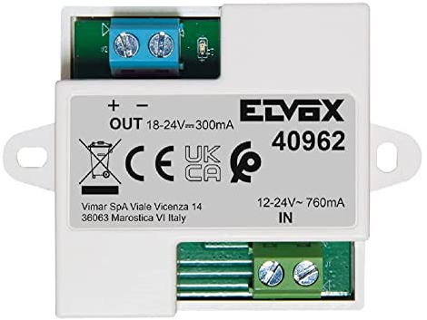 VIMAR 40962 Gleichrichter für Klingel 40960, Spannungsversorgung 12-24 Vac, Ausgang 18-24 Vdc 300 mA