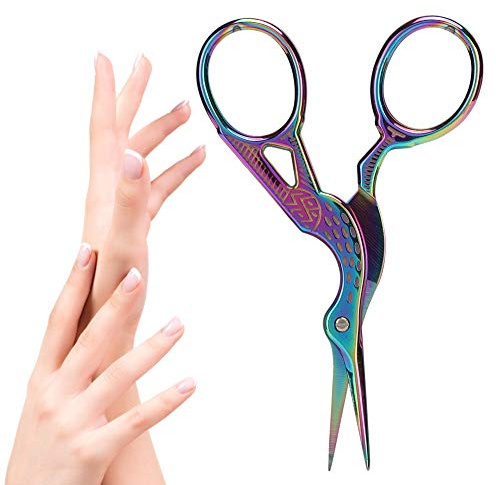 Professionelle Nagelkunstschere Friseurschere, Professionelle Friseurschere, Maniküreschere Augenbrauen Nasen Haar Nagelhautschere Make up Werkzeuge Heimwerker Werkzeuge (EIN)