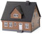Evemodel 1Stk. 1:160 Spur N Häuser Modellbau Set Einfamilienhaus Pavillon Break Zubehör für die Modelleisenbahn Dekor (schwarz)