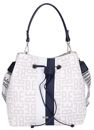 Be Mine Beuteltasche Lyon Hobo | schicke Handtasche für Damen | Hauptfach mit Kordelzug | Abnehmbarer Tragehenkel und Schulterriemen | aus schickem Kunstleder (Blue)
