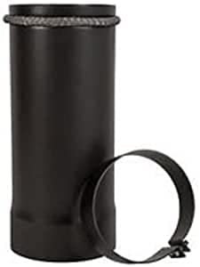 Tubo de humo telescópico negro para chimenea, estufa de leña (diámetro 200)