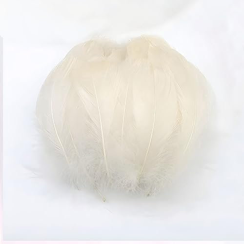 Gänsefedern Weiß 7-12cm - 100 Stück (5g) - Hochwertige, Flauschige & Natürliche Federn für Basteln, Dekoration, DIY Projekte, Traumfänger, Schmuckherstellung & Mehr