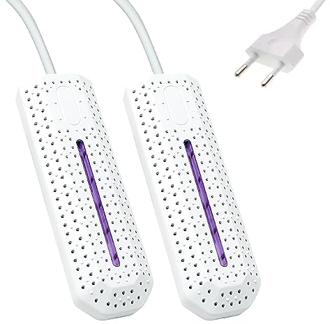 Lotvic Elektrischer Schuhtrockner, Schuhtrockner Elektrisch, Tragbarer Schuhtrockner, Schuhtrockner für Schuhe, Handschuhe, Socken, Skischuhe, Arbeitsstiefe, 360° Trocknung (EU-Stecker)