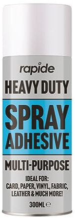 AlezyB - 2 x Heavy Duty Adhesive Spray 300ml Multi Purpose Aerosola and Easy Use for Card Paper Carpet Leather Vinyl Fabric and Flooring