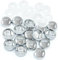 Lot de 50 petits cache-vis chromés pour vis de miroir de 6 g et 8 g, capuchons de vis de fixation pour vis de calibre 6 à 8, capuchons décoratifs pour vis de rétroviseur, capuchons fermes à clipser