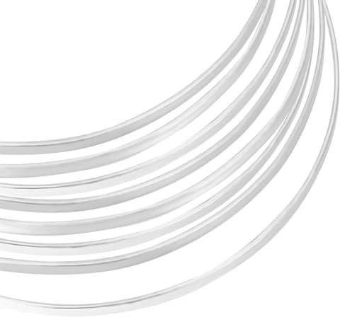 Beebeecraft 2 mm 25 Gauge Silberdraht 9999 Sterling Silber 50cm Rechteckiger Flacher BastelSchmuckdraht Mit 2 WildlederPoliertuch Für DrahtwickelDIYSchmuckherstellung Armbänder Und Ohrringe