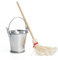 Odoria 1/12 Scale Dolls House Miniature Mop and Bucket Tiny Tin Bucket Miniatures Dollhouse Decoration Accessories
