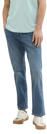 Tom Tailor Herren 1042341 Marvin Straight Jeans, 10112 - Clean Light Stone Blue Denim, 32W / 34L EU