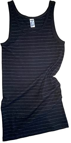 HERMKO 3000 Herren Tank Top 100% Bio-Baumwolle in Feinripp, Unterhemd, Muskel Shirt Made in EU, Größe:D 9 = EU 3XL, Farbe:schwarz gestreift