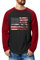 Warehouse Deal, Sweatshirt Herren Kapuzenpullover Vintage Flagge Muster Rundhals Langarm T Shirt Casual Leicht Basic T-Shirts Männer Basic Tshirt Herren Puloverer Herren Marke(Wine,XXL)