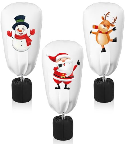 Lyneun Winterschutz für Pflanzen Frostschutz, 90x110cm Frostschutz Pflanzen, Wiederverwendbar Pflanzenschutz Winter mit Reißverschluss Zugband, Weihnachten Pflanzen Winterschutz für Bäume (3, Farbe)