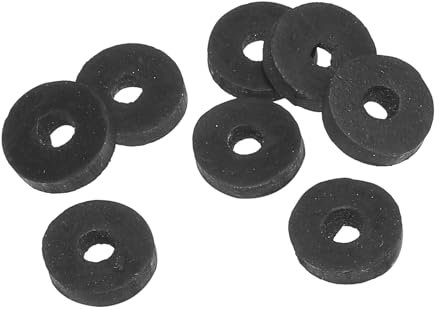 PATIKIL Arandela Plana de Goma M4, 8 Pcs, 4 mm de Diámetro Interno, 13.8 mm de Diámetro Externo, 3 mm de Grosor, Anillo de Junta de Sellado para Grifo, Tubo de Agua, Negro