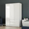 Vida Designs Glinton High Gloss 3 Door 2 Drawer Wardrobe Bedroom Storage Organiser with Hanging Rail Modern Furniture 100% FSC Certified (White, 3 Door 2 Drawer)