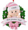 ALBK Boule Mon 1er Noel - Mon Premier Noel, Boule Noel Personnalisable, Boule de Noël Personnalisée, Décorations de Noël Personnalisé pour l'arbre (Filles, Couronne de Noël)