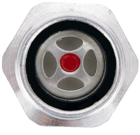 1 jauge de niveau d'huile pour compresseur d'air, construction en aluminium, inspection facile du niveau d'huile