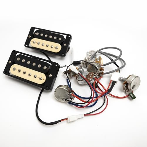 Micros Humbucker pour guitare, avec bornes à connexion rapide pour guitare de style Gibson Les Paul (zèbre)