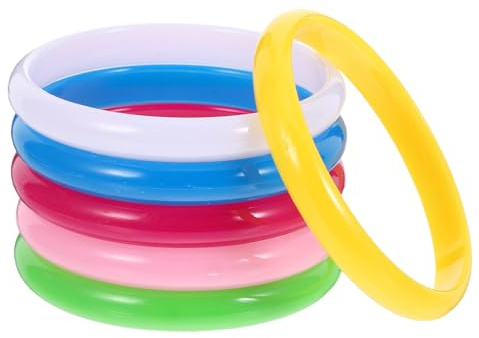 ERINGOGO Armreifen aus Kunststoff, Bonbonfarben, für Partygeschenke | Armreif Bunt, 6 Stück-pack für Kindergeburtstag, Robust Verarbeitet und Leicht zu Brechen Zufällige Farbe