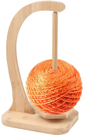 Wollabwickler Magnetisch mit Kugellager, Wollhalter Holz, Wollhaspel Rotierender Magnetischer Wollknäuelhalter, Drehbar Garnhalter Wolle, Wollaufwickler für Stricken und Häkeln