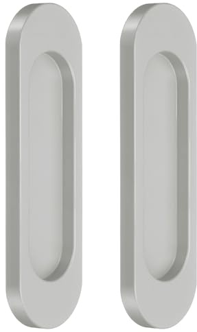 sourcing map 2 maniglie ovali autoadesive per porte scorrevoli, 9,9 cm, in lega di alluminio, maniglie scorrevoli per porte scorrevoli, finestre, armadi, grigio scuro