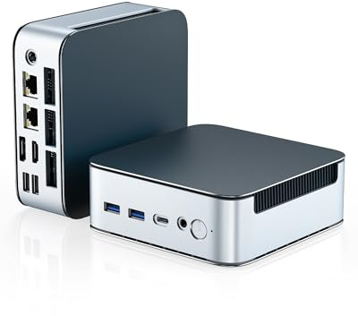 Getorli Mini PC, AMD Ryzen 5300U (Up to 3.8GHz | Beats 3500U/N150), 16GB DDR4 & 512GB SSD, Dual 2.5G LAN, WiFi 6, Triple Display Support, Mini Desktop Computer for Home Office/Light Gaming/Business