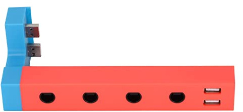 BONKZEBU Controller Adapter, 4 Ports Adapter with 2 USB Ports, ABS Material, for Players