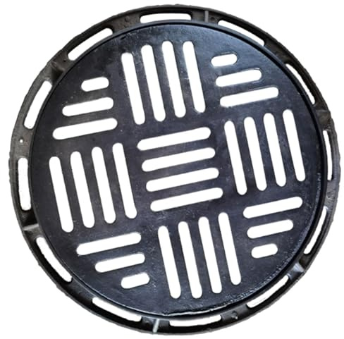 Griglia di Scolo in Ghisa Sferoidale, Design Rinforzato, Griglia di Drenaggio per Esterni ad alta Resistenza, Elevata Capacità di Carico; ideale per Vialetti, Patii, Giardini, Camminamenti