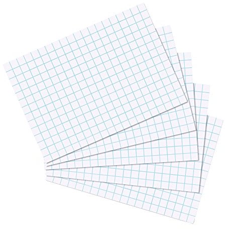 herlitz-10621290- Karteikarten, DIN A5, kariert, weiss VE=