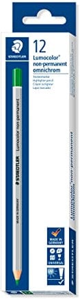 STAEDTLER 108-5 Lumocolor omnichrom Trockenmarker,non-permanent, grün, 12