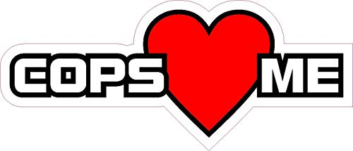 NetSpares 1 x Aufkleber Cops Love Me Sticker Polizei Liebe Shocker Tuning Autoaufkleber
