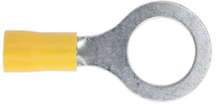Sealey YT17 Easy-Entry Ring Terminal Ø13mm (1/2) Yellow Pack of 100
