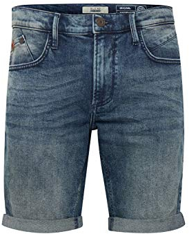 BLEND BHGrilitsch Homme Short en Jean Pantalon Denim Court Coupe 5 Poches Mélange de Coton Regular Fit, Taille:XL, Couleur:Denim middleblue (76201)