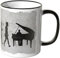 JUNIWORDS Tasse - Wähle Motiv & Farbe - Evolution Piano - Schwarz