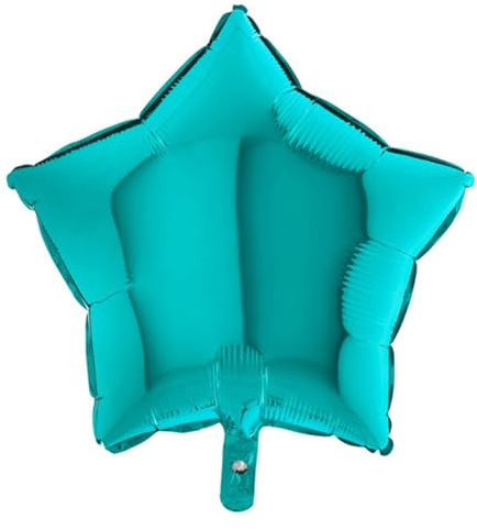 18/Ø46cm Stern Folienballon Uni | Tiffany/Türkis