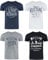 MUSTANG Tshirt Herren Baumwolle Regular Fit 4er Pack Set Rundhals Kurzarm Sommer Tee Shirt Logoprint, Größe:3XL, Farbe:Farbmix (P7)