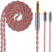 Yinyoo Câble extension Upgrate 4 Cœurs plaqué argent casque HiFi câble MMCX 4,4 mm câble équilibré pour TinHiFi T2/T4/P1 Plus/T2 Plus, Sh-ure SE215/SE425/SE535/SE846/AONIC 215 (MMCX, 4,4mm)