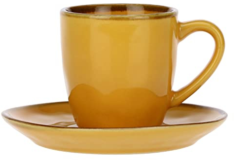 Rose & Tulipani - Tazzina caffè con piattino Concerto Ocra