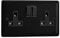Varilight Urban Mat Prise double prise 13 A avec insert noir Noir mat