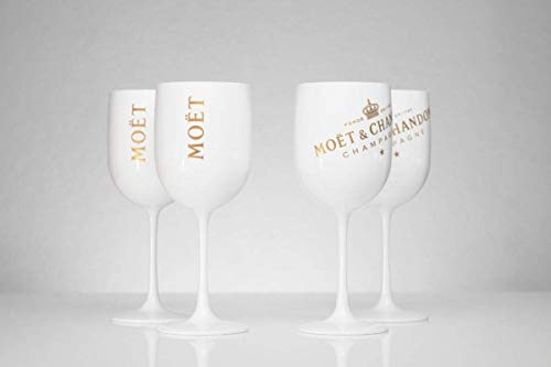 Moët & Chandon Ice Imperial Lot de 4 verres à champagne Édition limitée Ibiza Doré/rose/bleu/blanc, Weiss, 230mm