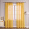 Joyswahl Voile Gardine Unifarbiger transparenter Vorhang mit Kräuselband »Regina« Schals Fenster Vorhänge BxH 140x225cm Gelb 2 Stück