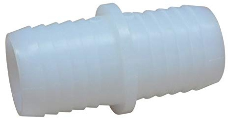 Plastic Straight Connector/Hose Joiner with Barbed Ends, Boat Hose Connector (1, 1)