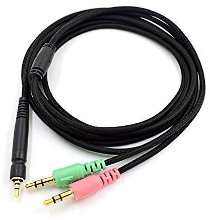 RGEEK Replacement Audio Aux Cable, 3.5mm Male-to-Male, Compatible with Sennheiser GAME ONE, ZERO, PC 373D, GSP 350, 500, 600 Gaming Headsets, Connecting to PC for Audio Output