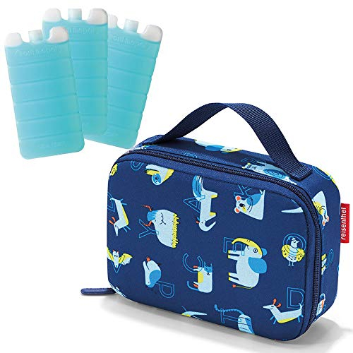 reisenthel thermocase Kühltasche Isoliertasche Plus 3X Mepal Kühlakku zum länger Kühlen (ABC Friends Blue)