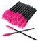 SWKJ 60 PCS Disposable Eyelash Brushes, Spoolies Eyebrow, Mascara Wands Applicator Lash Brushes Castor Oil Brush Cosmetic Makeup Tools (Rose Red)