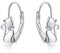 YAFEINI Ohrringe Silber 925 Katzen Creolen schmuck Geschenk für Damen Mädchen