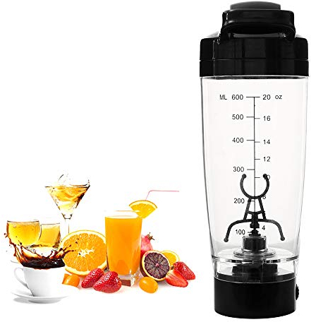 Shaker Flasche, Protein Shaker Flaschen 600 ml Elektrischer Eiweiß Shaker Garantiert Auslaufsicher für Protein, Haferflocken, Babynahrung Coffee und Milch
