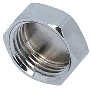 Verchromt Messing Fitting Gewindefitting Kappe Endkappe Verschlusskappe (1/2'')