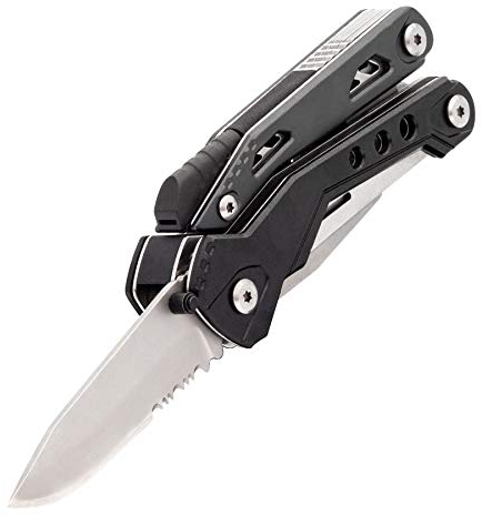 True Utility Fireranger - Multitool Messer - Mehrzweckmesser mit manueller Öffnung- Strapazierfähige Tragetasche für Outdoor-Survival, Camping, Angeln und Heimwerken
