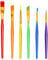 6 Pcs Painting Brushes, Kids Paint Brushes Colorful Paint Brushes for Children Toddlers Beginners