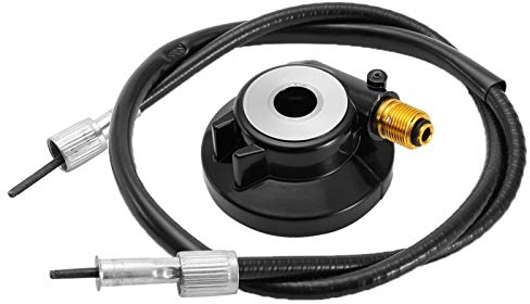 Akozon Tachowellengetriebe Tachometer Antriebsrad Der Tachometerwelle Antriebsgetriebe Universal Tacho-Antriebsgetriebe 12 mm schwarz Tachowelle mit Kabel für GY6 Scooterteile