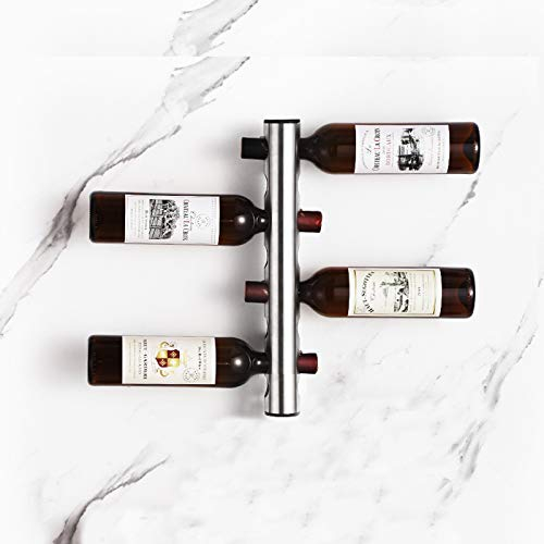Cokritsm Weinflaschenhalter Wand, Weinflaschenhalter 8 Flaschen Wein, Edelstahl Weinregale Flaschenregal FüR Rotwein, GeträNke, LiköRflaschen, Flaschenanzeige Weinlagerung Organizer Halter